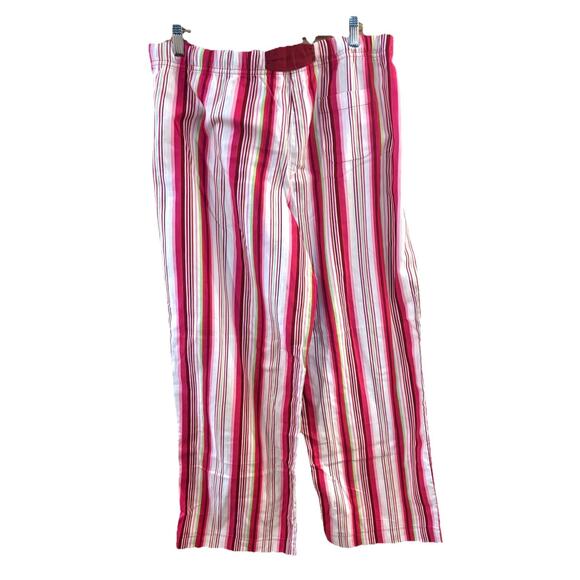 Gap NWT Women's Pajama Pants Sz XL Pink White Stripe Flannel Loungewear Cozycore - Picture 3 of 6